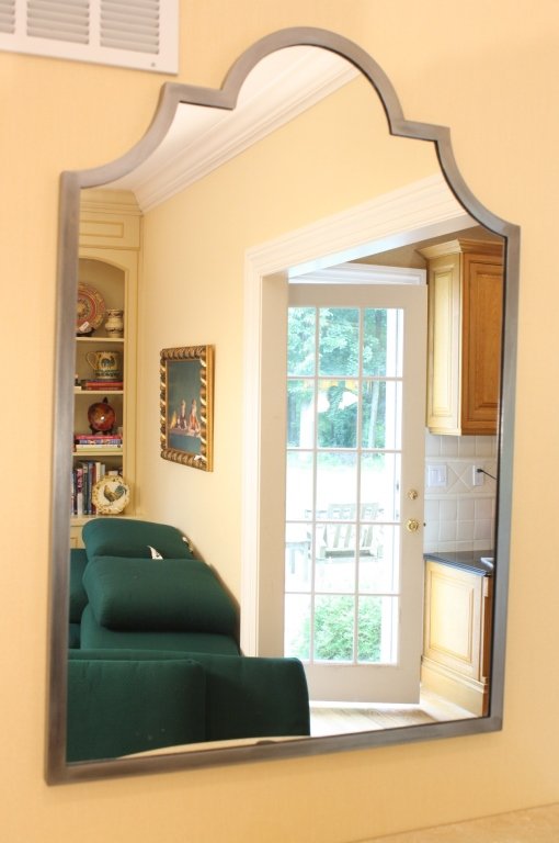 LA FORGE FRANCAIS Brushed Steel Mirror (1 of 2)