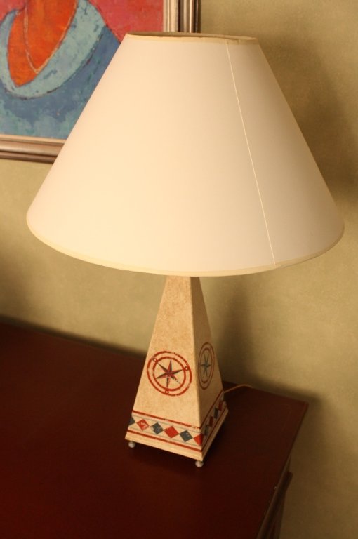 BRUNSCHWIG & FILS Hand Painted Tole Lamp (1 of 3)
