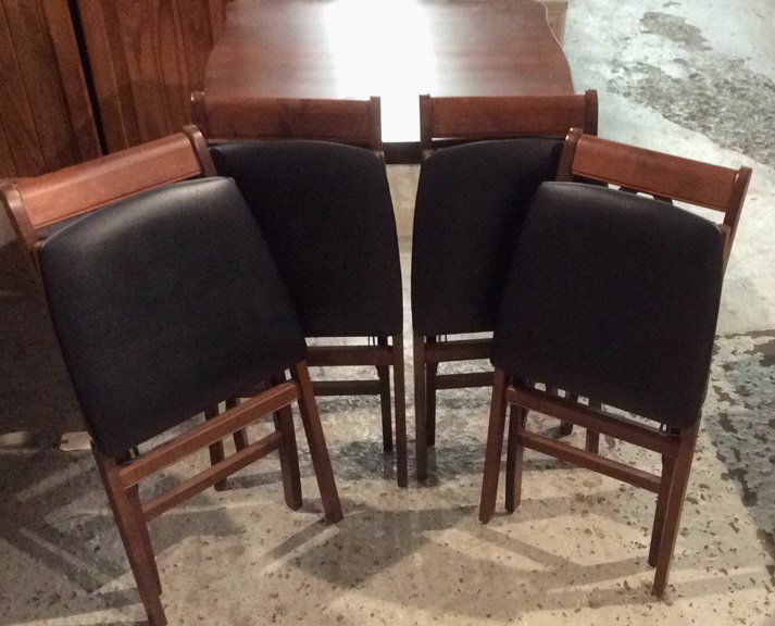 Vintage group lot of chairs and table (black) (1 of 5)