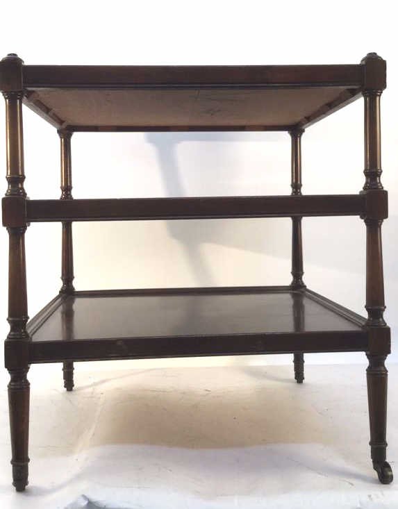 Mahogany Three Tier Wood Table Mahogany three tier wood (1 of 5)