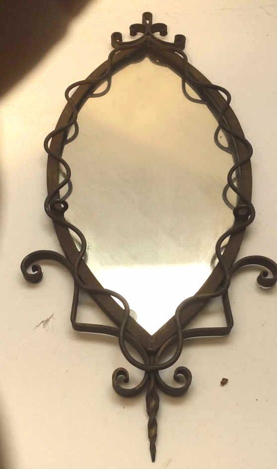 scrolled iron framed mirror (1 of 7)