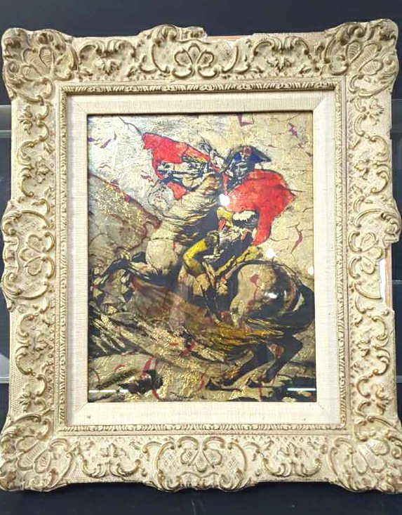 NAPOLIAN BONAPARTE Crossing The Alps Gold Leaf Art (1 of 4)