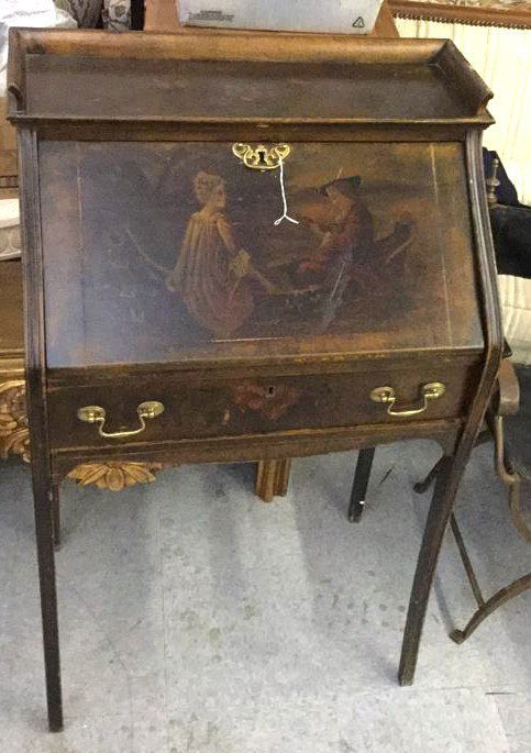 Antique Fall Front Desk Federal Period (1 of 9)