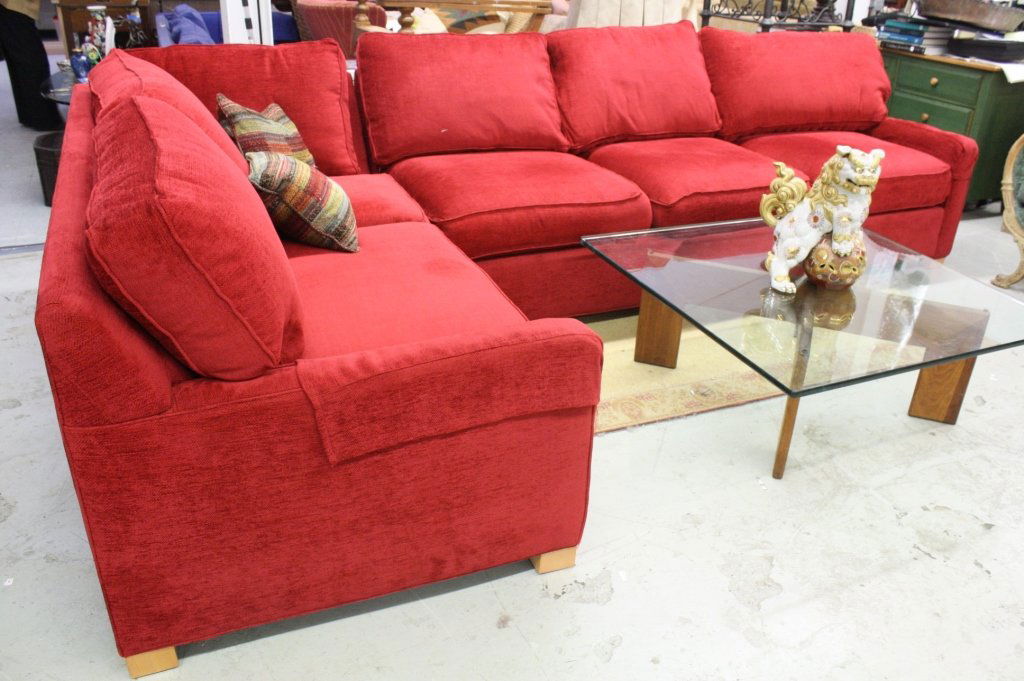 COUNTRY WILLOW Red Sectional Sofa (1 of 5)