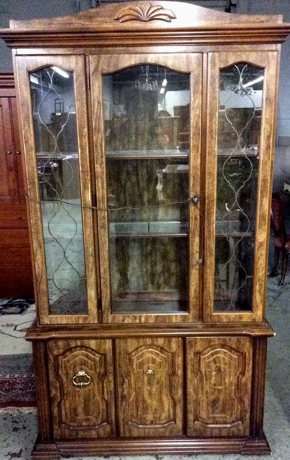 Wood and Glass Display Case or China Cabinet (1 of 6)