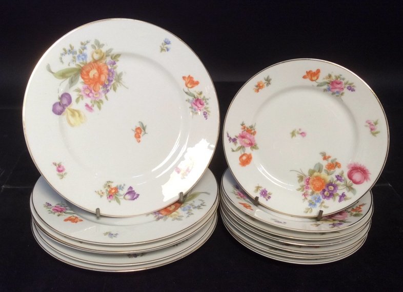 Vintage KPM Porcelain 13 Plate Set (1 of 5)