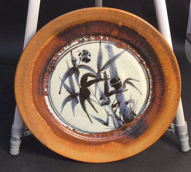 Decorative Glazed Plate Decorative Glazed Plate, signed (1 of 8)