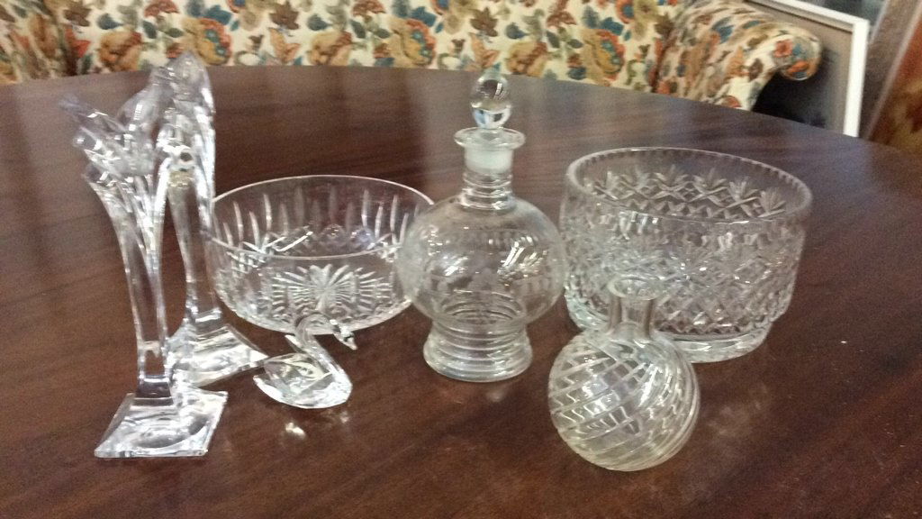 Baccarat Crystal  And Group Lot Of 7 Items pair of (1 of 8)