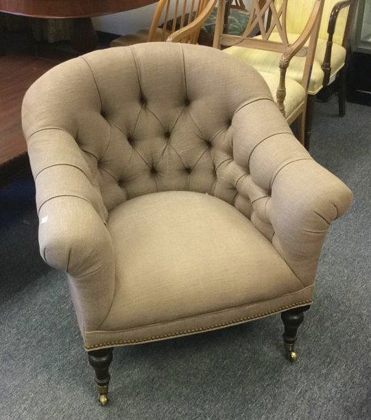 William Sonoma Grey Chair on Casters William Sonoma (1 of 8)