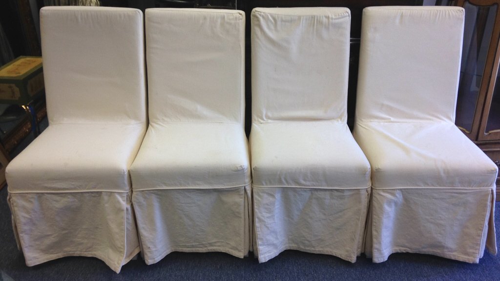 Crate and Barrel Set of 4 Covered Chairs (1 of 8)