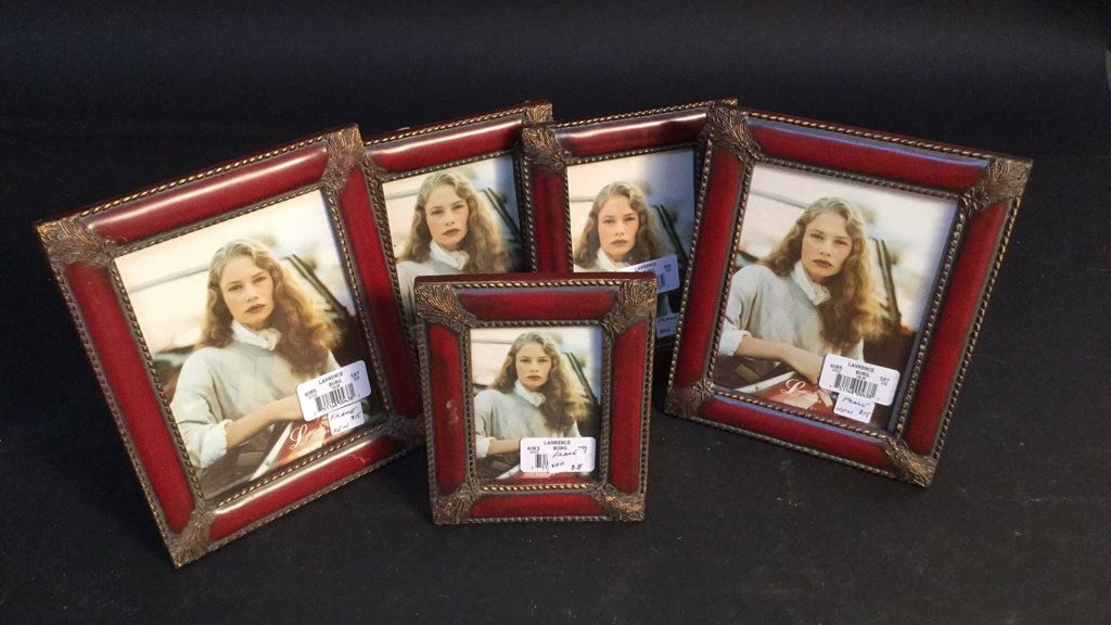 Set of 5 Lawrence Burg Picture Frames: Set of 5 Lawrence Burg Picture Frames, 2 4x6, 2 5x7, 1 3x5