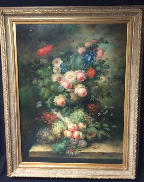 L MARTIN Signed Oil on Canvas 20th c (1 of 4)