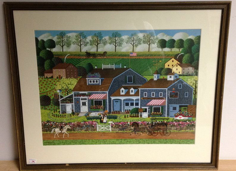 Charles Wysorki Country Town Scene Colorful 75/1000 (1 of 7)