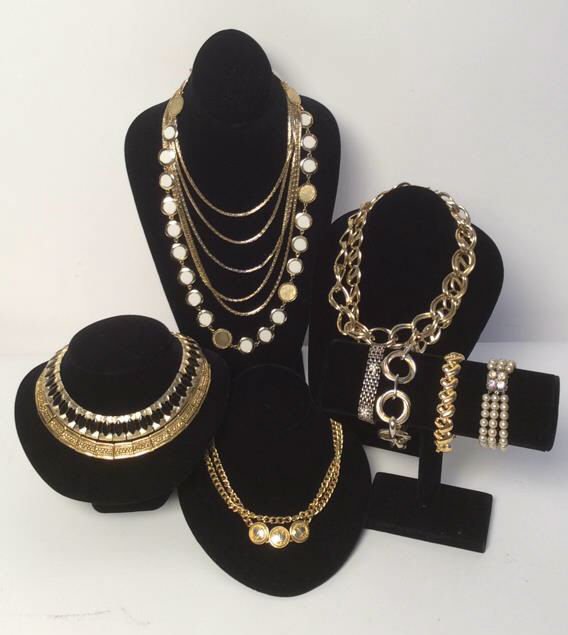 Costume Gold Necklaces & Bracelet 10+ Items (1 of 6)