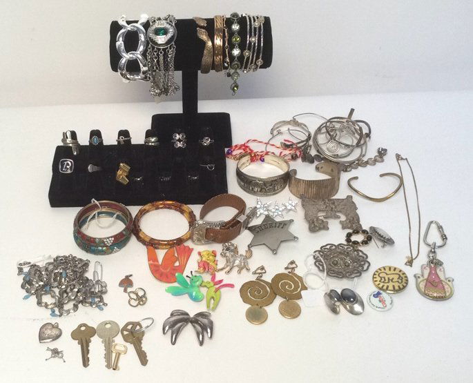 Vintage Cuffs Rings Sterling Pins Group (1 of 9)