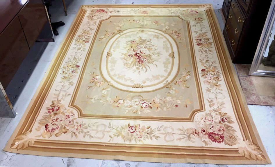 French Aubusson Wool Area Rug (1 of 10)