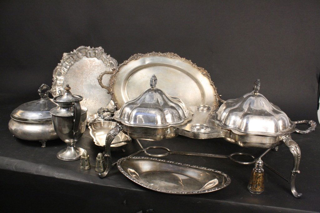 Assorted Group Lot Hotel Silver Serving Chaffing (1 of 10)