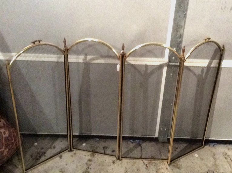 Gold Trimmed & Black Fire Place Screen (1 of 6)