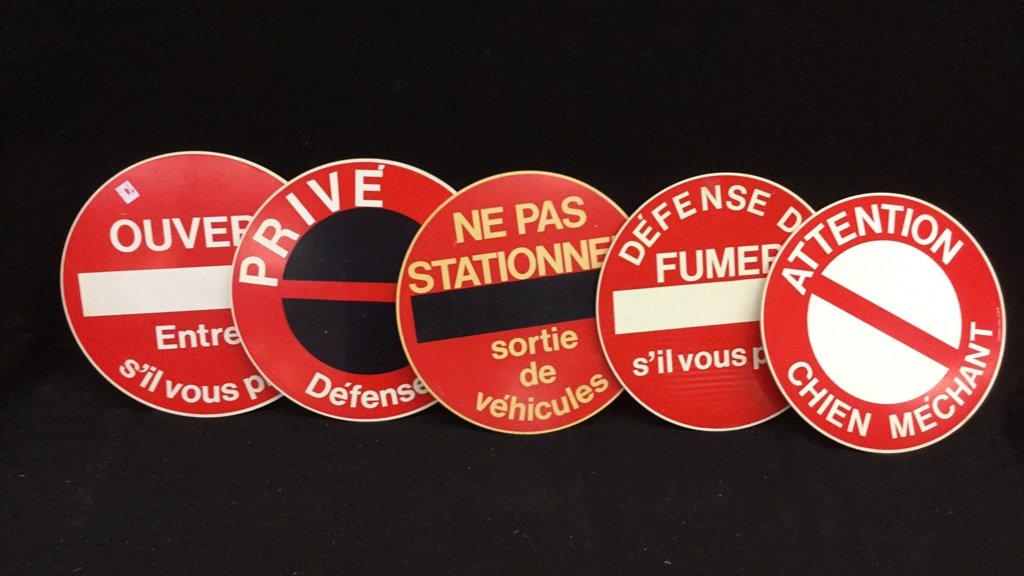 5 Vintage French Road Signs (1 of 7)