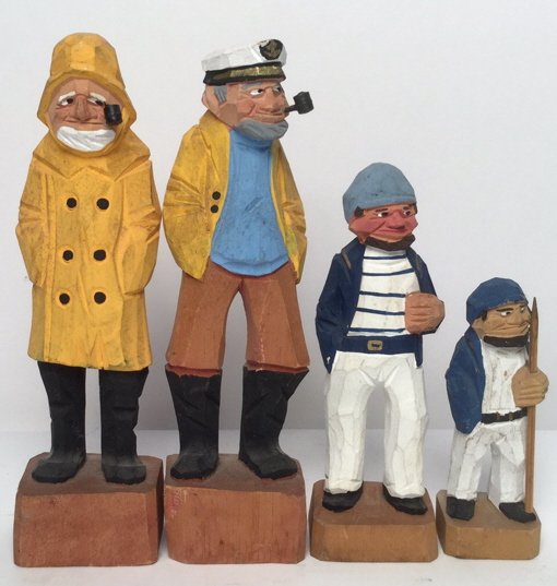 Sailor Figures Wood Carved Hand Painted (1 of 7)