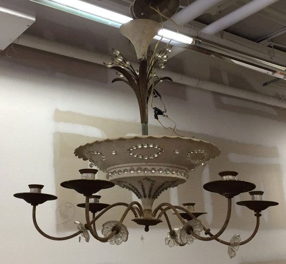 Vintage Electric and Candlestick Chandelier (1 of 5)