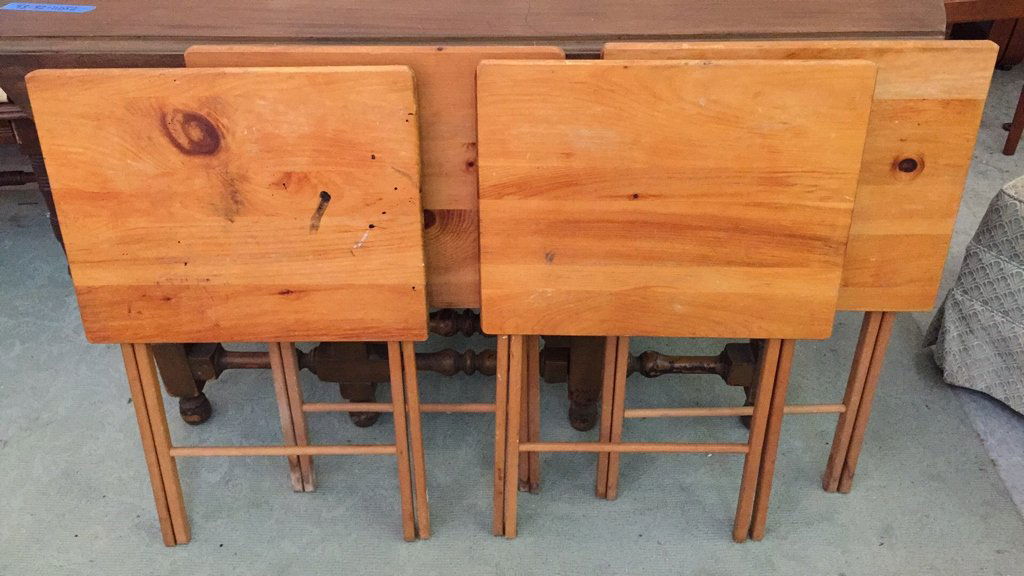 Four Rustic Wood Snack Tables (1 of 4)