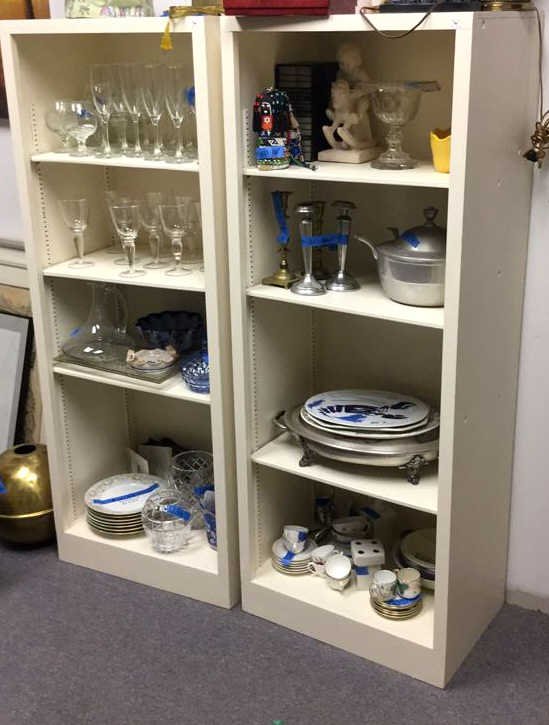 Pair White Painted Bookshelves (1 of 6)