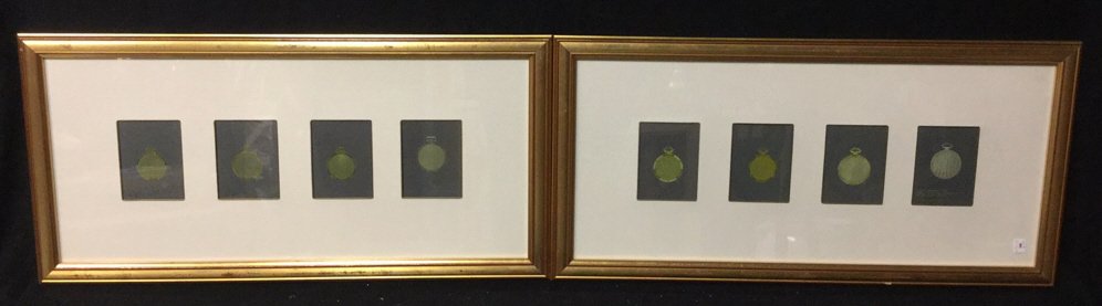 Pair Gold Framed Pocket Watch Art (1 of 10)