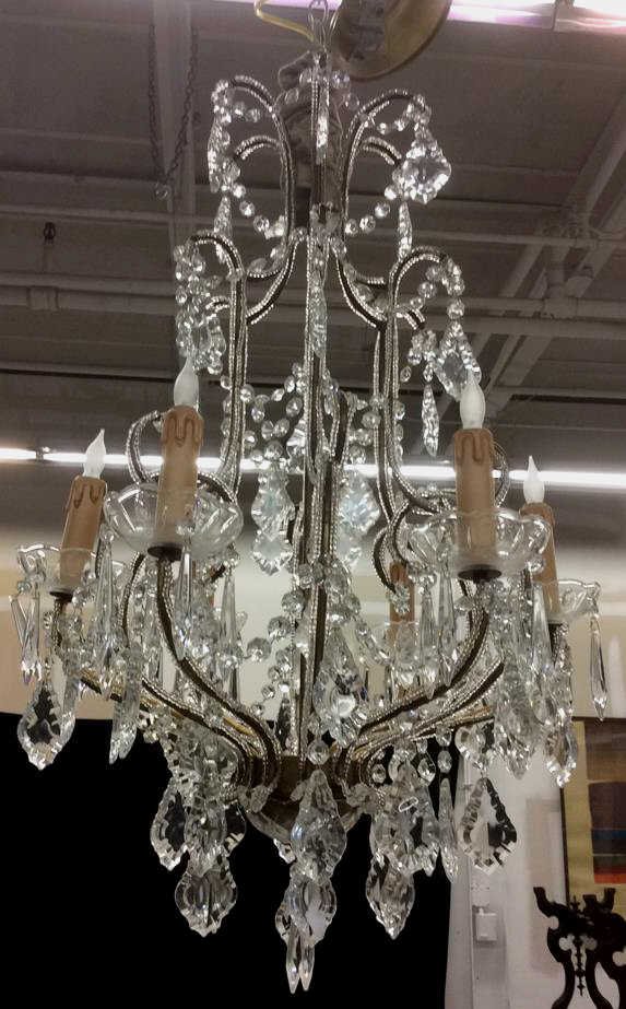 6arm tired Crystal drop Chandelier (1 of 10)