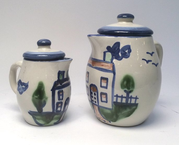 M.A. Hadley Pair of Lidded Pitchers (1 of 6)