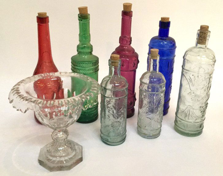 Group of Decorative Glass Bottles Made in Spain (1 of 8)
