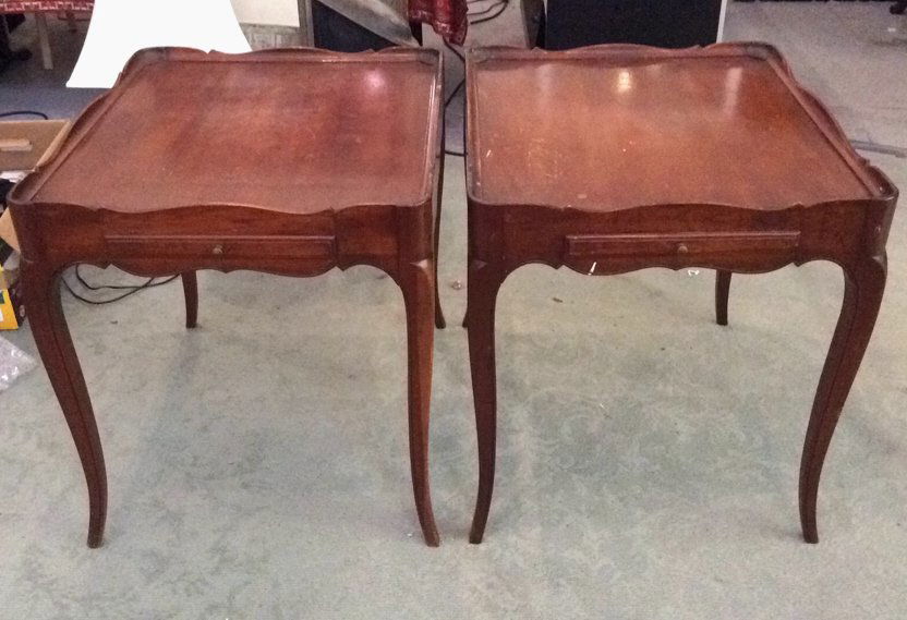 Pair Vintage Wood Side Tables (1 of 10)