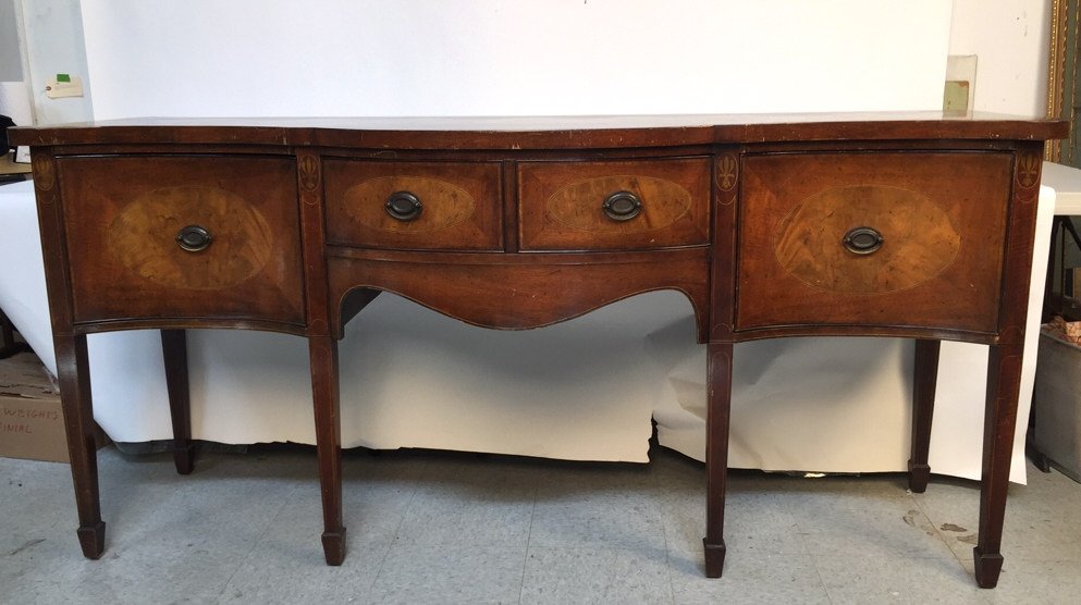 Federal Style Serpentine Wood Inlaid Buffet (1 of 8)