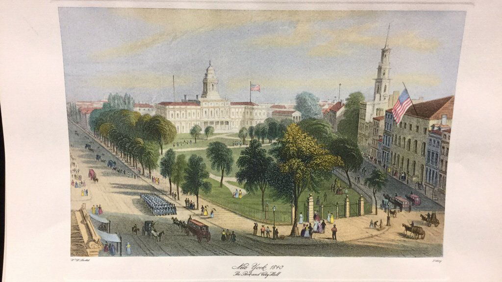 P Lacy Vintage Litho NEW YORK 1840 (1 of 7)
