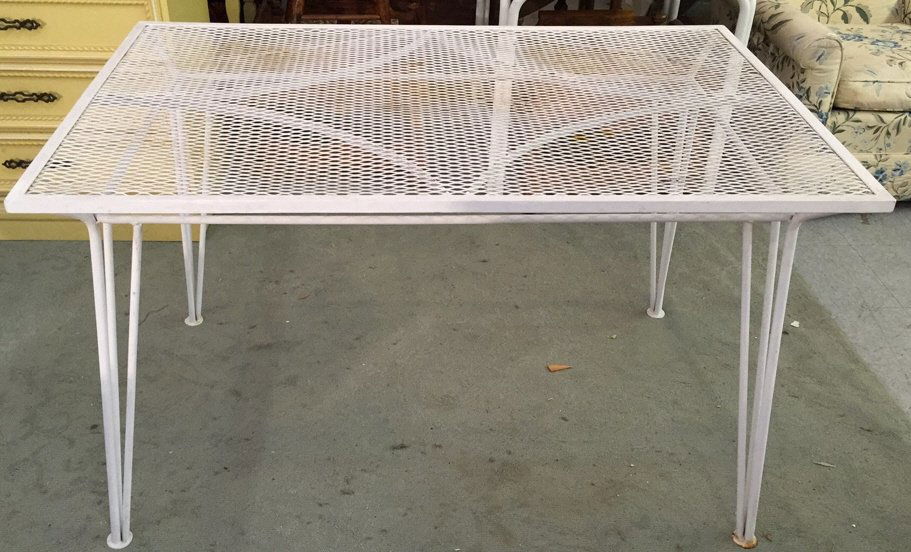 Rectangular Wrought Iron Patio Table (1 of 5)