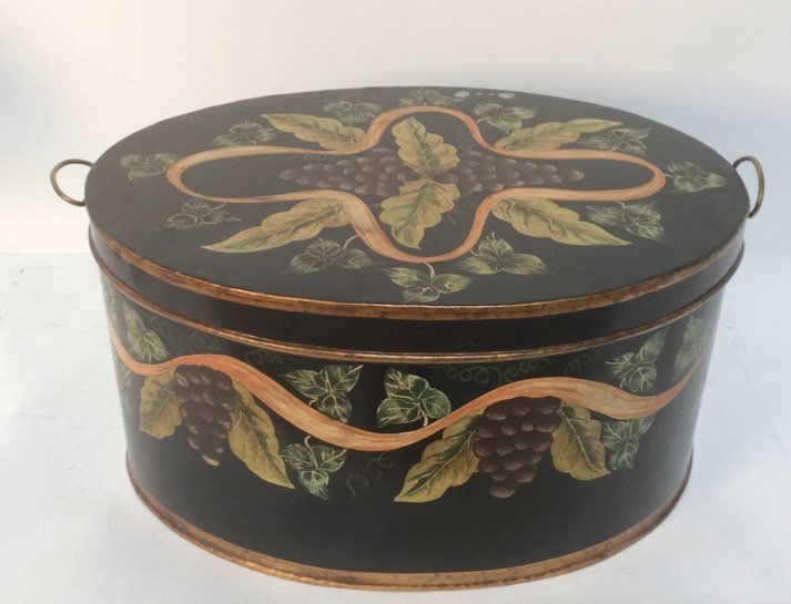Black Large Oval Size Storage Box (1 of 5)