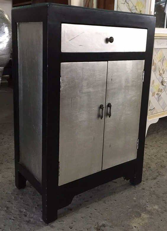 Art Deco Hand Painted Wood Nightstand (1 of 5)