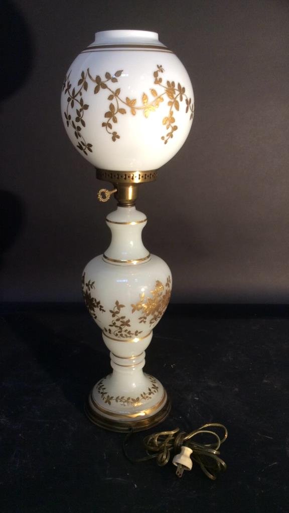 Hand Painted Globe Shade Table Lamp (1 of 5)