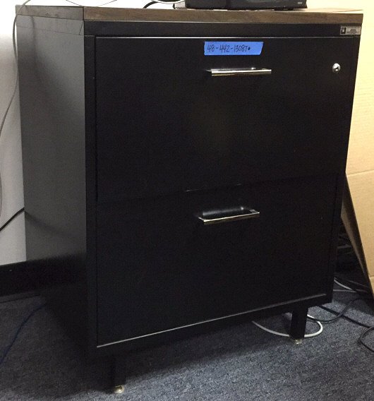 JEFSTEEL Black Vintage Filing Cabinet (1 of 6)