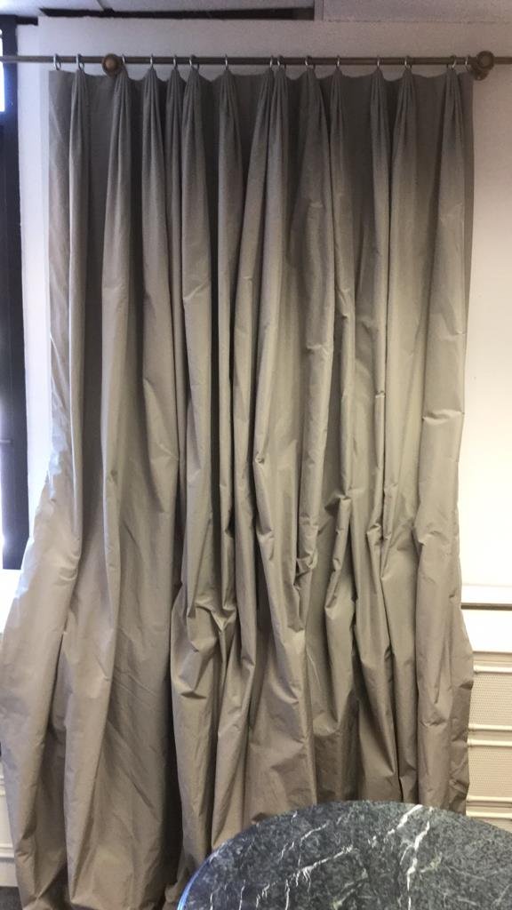 Custom Made Gray Window Treatments (1 of 9)