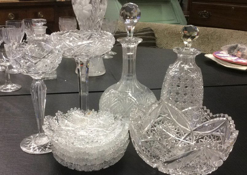 Cut Crystal Group Lot Of 10 Pieces (1 of 6)