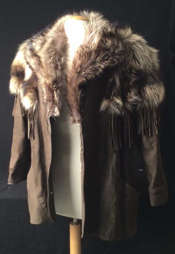Vintage Wilma's Brown Leather Jacket With Fur (1 of 5)