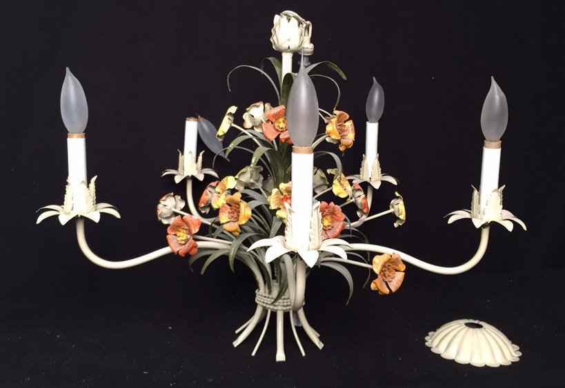 Metal Floral Candlelight Style Chandelier (1 of 8)