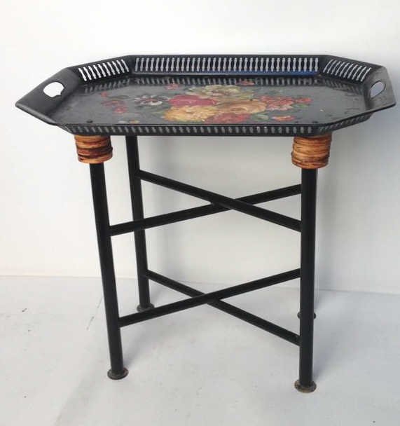 Vintage Painted Tray Table & Stand (1 of 8)
