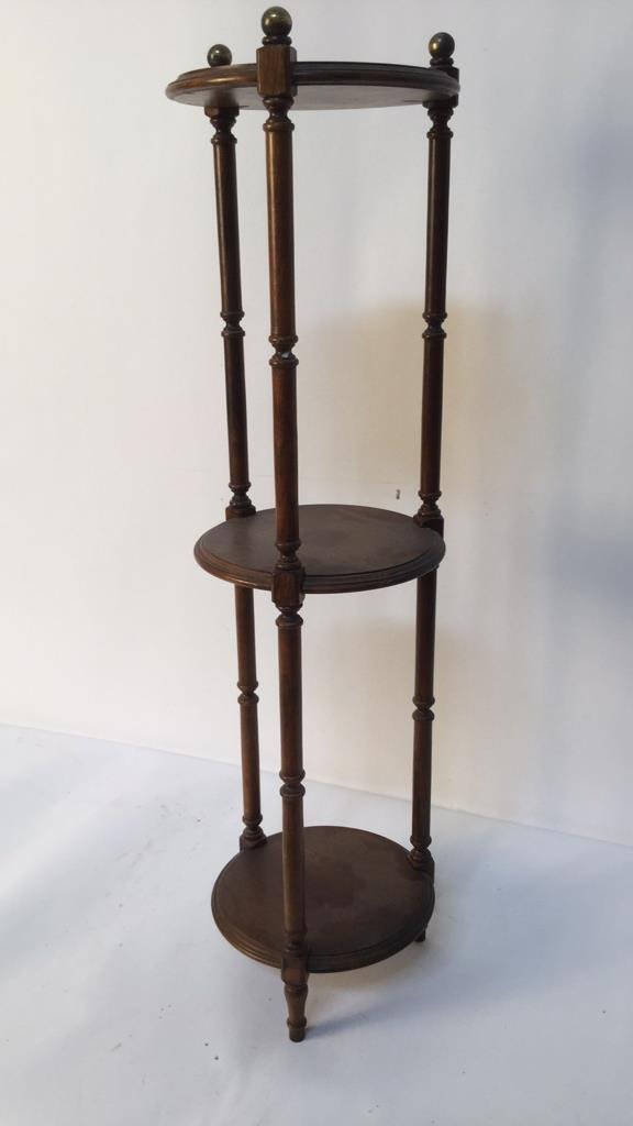 Vintage Three Tier Mahogany Wood Corner Table (1 of 5)