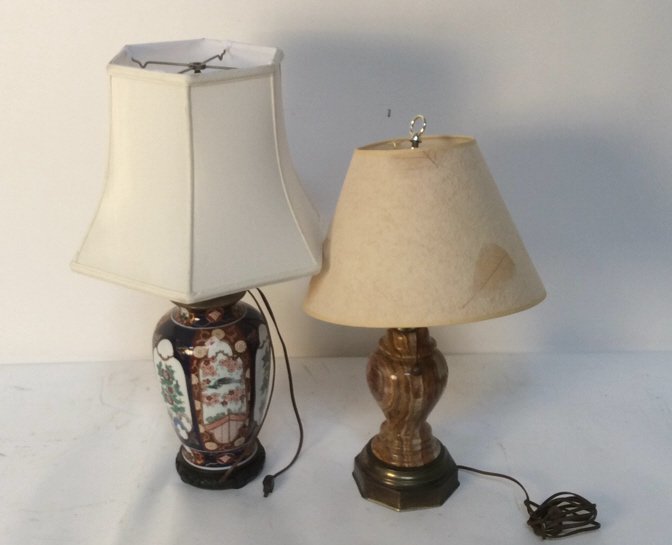 Two Vintage Mid Century Lamps with Unique Shades (1 of 6)