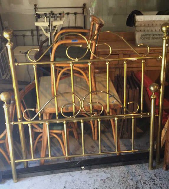 Gold Painted Queen Size Bedroom Set (1 of 7)