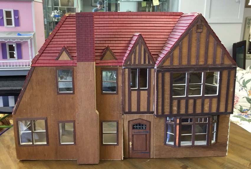 Custom Tudor Style Doll House on Swivel Stand (1 of 7)