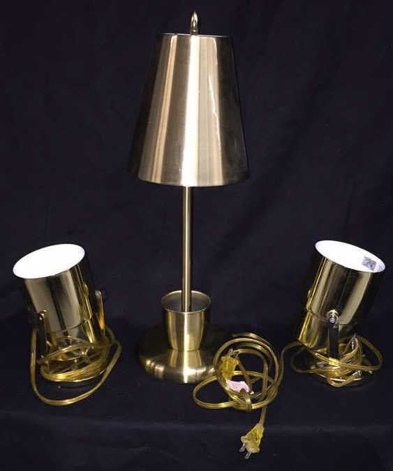 Group Lot Brass Lighting 3 Pieces (1 of 8)