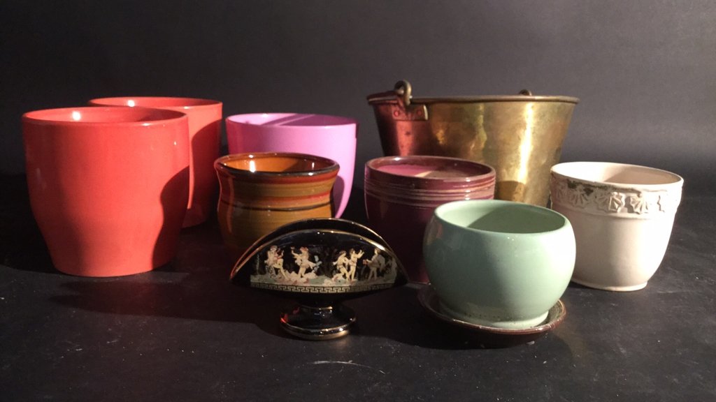 9 piece flower pot group lot (1 of 5)